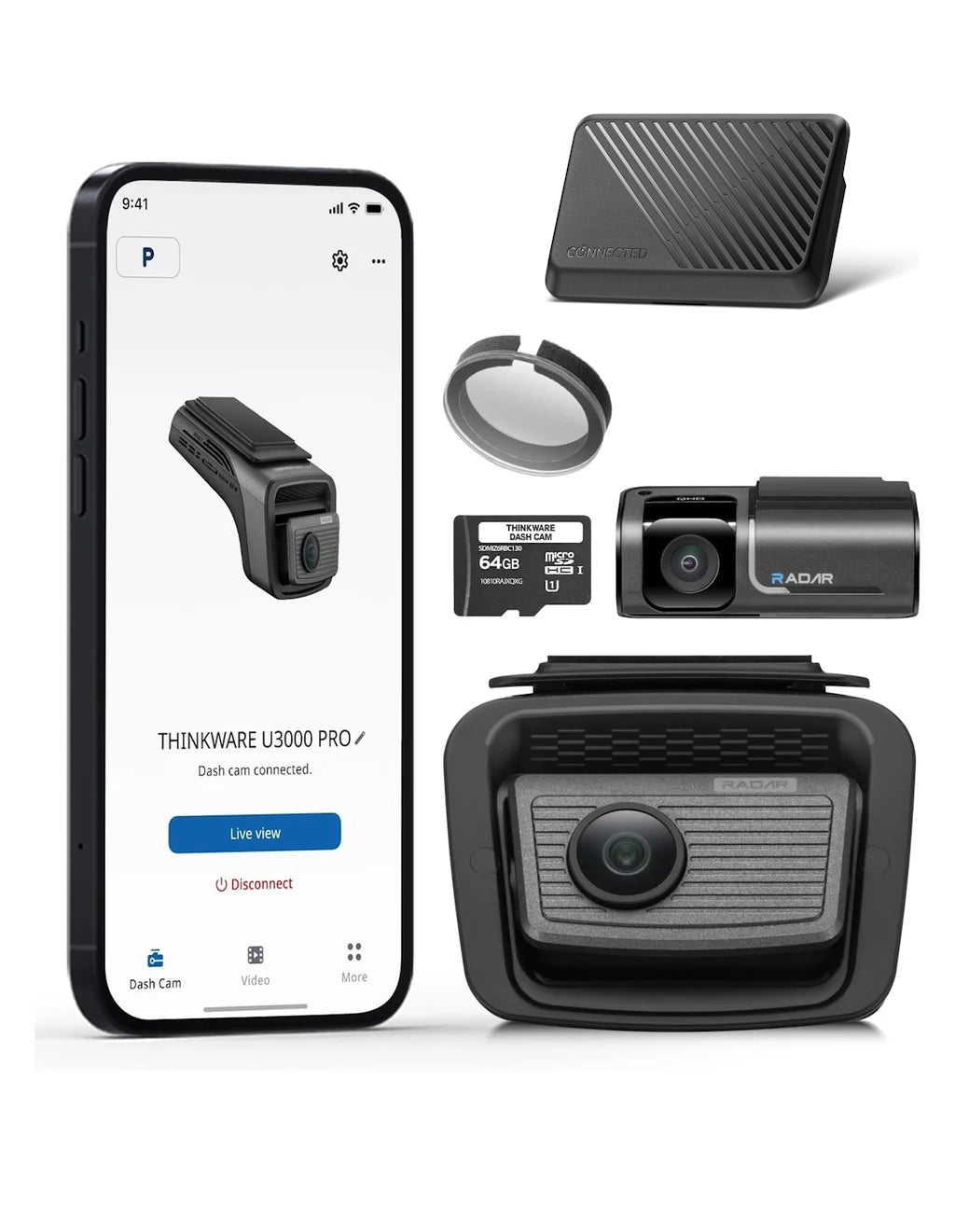 Thinkware U3000 Pro front 4K UHD, Rear 2K Dual Channel Sony Starvis 2 Dual Radar Premium Dash Cam